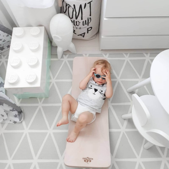 Slika Drvena daska za ravnotežu kinderboard white wash kinderfeets® 