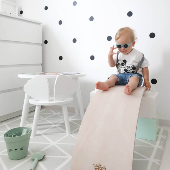 Slika Drvena daska za ravnotežu kinderboard white wash kinderfeets® 