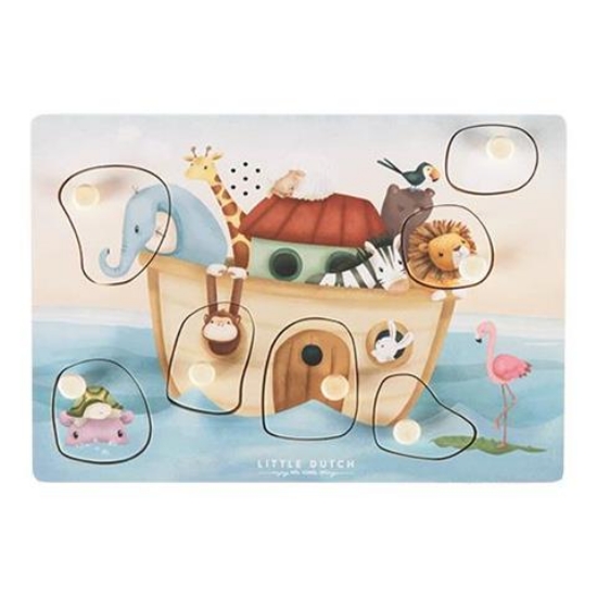 Slika Drvene puzzle sa zvukom Noah’s Ark - Little Dutch
