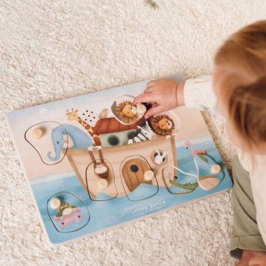 Slika Drvene puzzle sa zvukom Noah’s Ark - Little Dutch