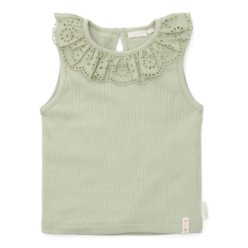Slika Rebrasta majica bez rukava Grass Green 80 - Little Dutch