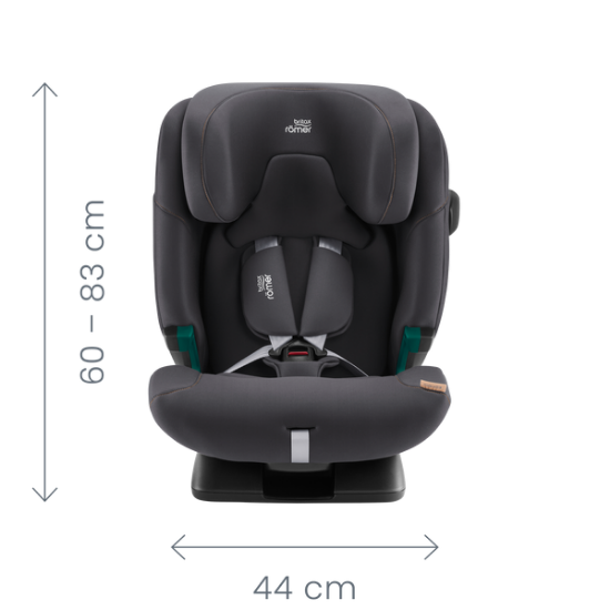 Slika  Autosjedalica Advansafix Pro i-Size, Grupa 1, 2, 3 (9-36 kg) (76-150 cm) - Midnight Grey Britax Romer