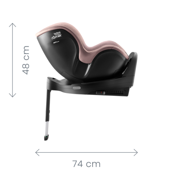 Slika Britax Romer autosjedalica Dualfix Pro i-Size, Grupa 0+, 1 (0-18 kg) (40-105 cm) - Dusty Rose (Style)