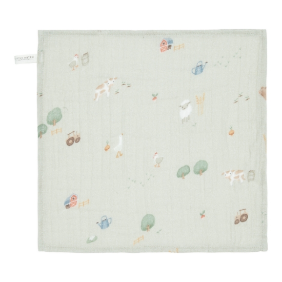 Slika Krpice za lice muslin Little Farm/Olive - Little Dutch