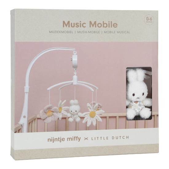 Slika Miffy Glazbeni vrtuljak Vintage Little Flowers - Little Dutch