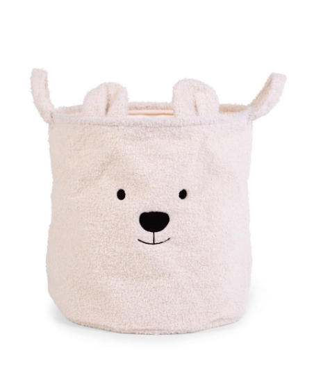 Slika Kutija za igračke Teddy Off White 40x40x40 cm - Childhome