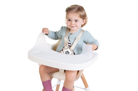 Slika Pladanj za hranilicu Evolu bjeli + podlog od silikona - Childhome