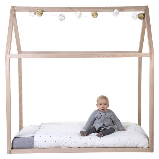 Slika Childhome okvir za krevet kuću 140 x 70 cm  