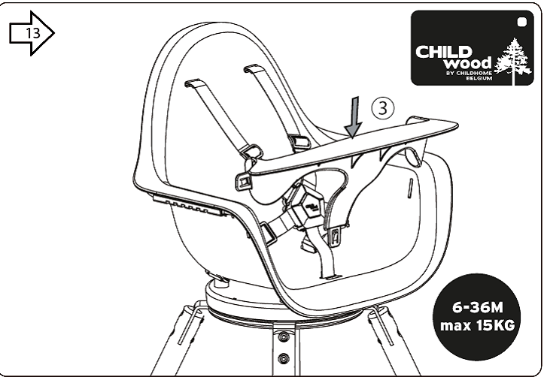 Slika Evolu 2 dječja hranilica White/Natural - Childhome