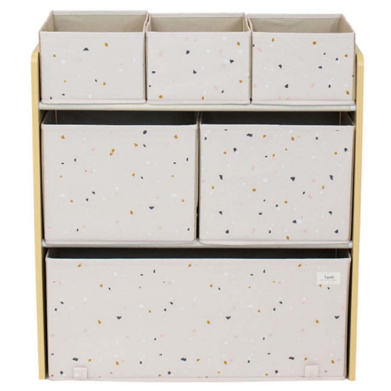 Slika Organizator za pohranu igračaka multi-bin terrazzo pink 3sprouts® 