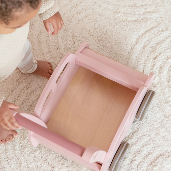 Slika Drveni Baby Walker Pink FSC - Little Dutch