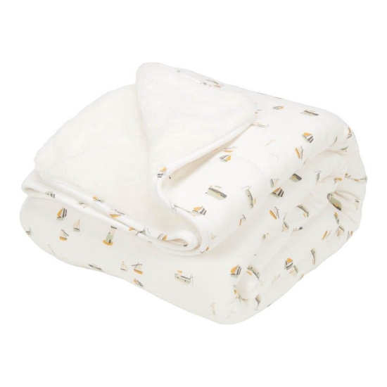 Slika Dekica pure & soft Sailors Bay White 110x140 - Little Dutch