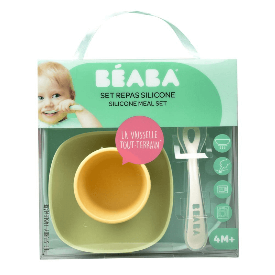 Slika Silikonski Set za Jelo 4-djelni Pastel - Beaba