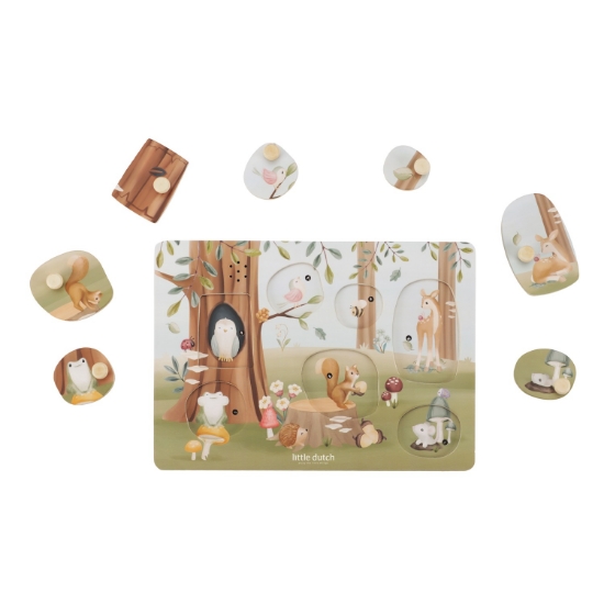 Slika Drvene puzzle sa zvukom Forest Friends - Little Dutch