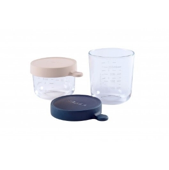 Slika Set 2 Staklene Posudice 150ml Pink /250ml Dark Blue - Beaba