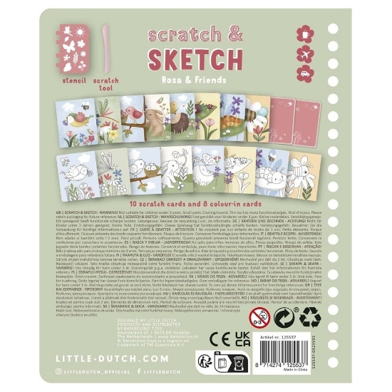 Slika Rosa & Friends scratching book - Little Dutch