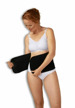 Slika Steznik za trbuh od organskog pamuka na čičak - crni, L/XL (stari 186) Carriwell 