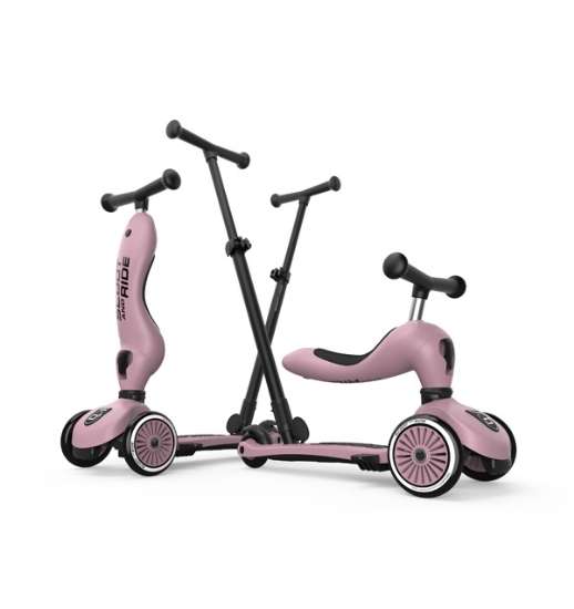 Slika Dječja guralica i romobil Highwaykick 1 Push and Go Wildberry - Scoot & Ride