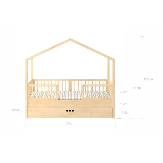 Slika Bellamy Dream Nest krevet kućica 160 x 80 cm, pine