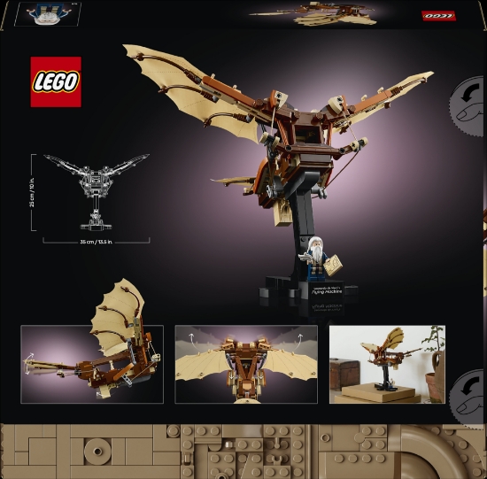 Slika LEGO® ICONS 10363 Leteći stroj Leonarda da Vincija