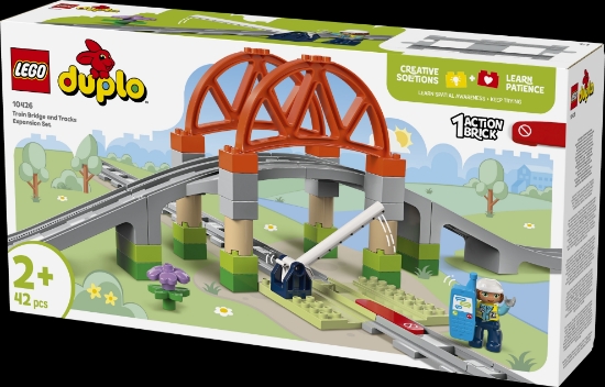 Slika LEGO® DUPLO® 10426 Proširenja: željeznički most i tračnice