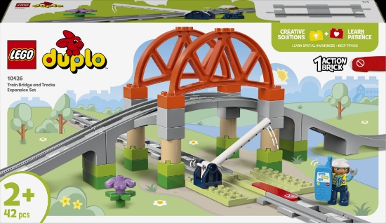 Slika LEGO® DUPLO® 10426 Proširenja: željeznički most i tračnice