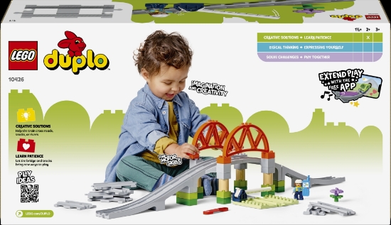 Slika LEGO® DUPLO® 10426 Proširenja: željeznički most i tračnice