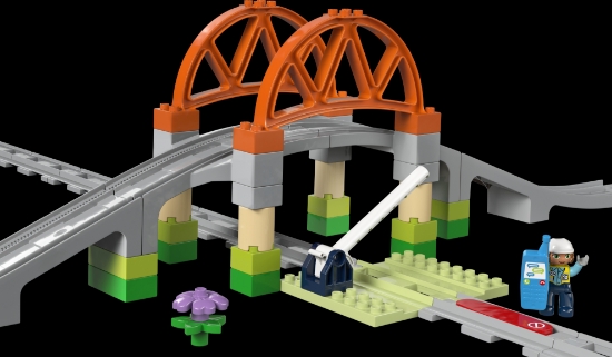 Slika LEGO® DUPLO® 10426 Proširenja: željeznički most i tračnice