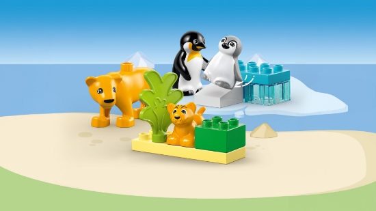 Slika LEGO® DUPLO® Obitelji divljih životinja: pingvini i lavovi 10442 