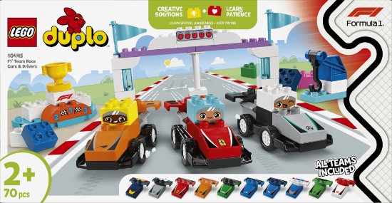 Slika LEGO® DUPLO® 10445 Trkaći automobili i vozači timova za F1®