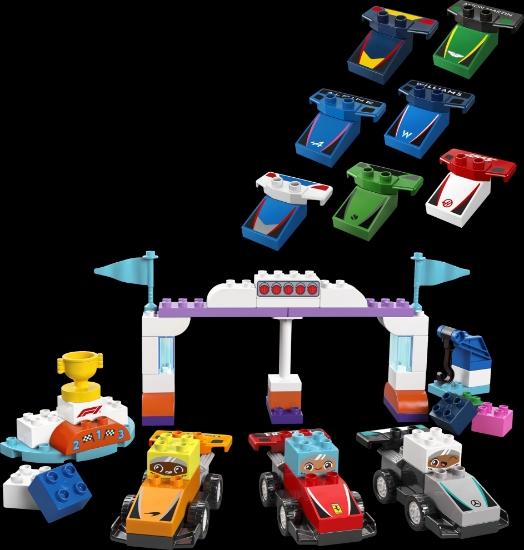 Slika LEGO® DUPLO® 10445 Trkaći automobili i vozači timova za F1®