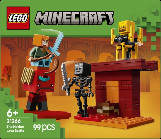 Slika LEGO® MINECRAFT® 21266 Bitka uz lavu Nethera