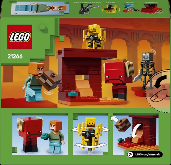 Slika LEGO® MINECRAFT® 21266 Bitka uz lavu Nethera