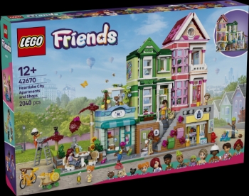 Slika LEGO® FRIENDS 42670 Stanovi i trgovine u Heartlakeu