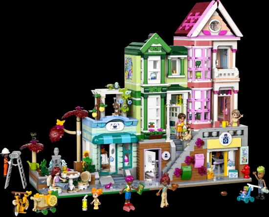 Slika LEGO® FRIENDS 42670 Stanovi i trgovine u Heartlakeu