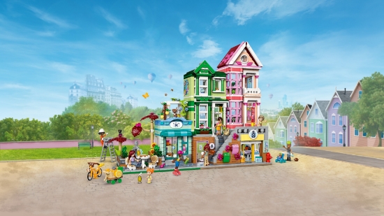 Slika LEGO® FRIENDS 42670 Stanovi i trgovine u Heartlakeu