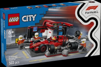 Slika LEGO® CITY 60443 Boks i posada za F1® s autom Ferrari