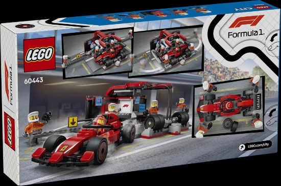 Slika LEGO® CITY 60443 Boks i posada za F1® s autom Ferrari