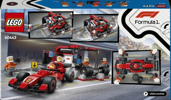 Slika LEGO® CITY 60443 Boks i posada za F1® s autom Ferrari