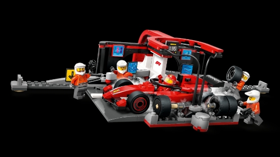 Slika LEGO® CITY 60443 Boks i posada za F1® s autom Ferrari
