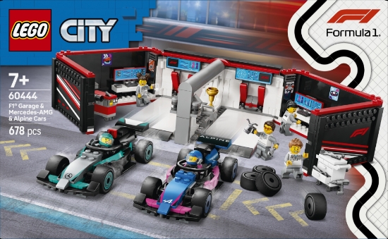 Slika LEGO® CITY Garaža za F1® s autima Mercedes-AMG i Alpine 60444 