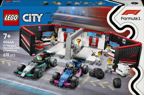 Slika LEGO® CITY Garaža za F1® s autima Mercedes-AMG i Alpine 60444 