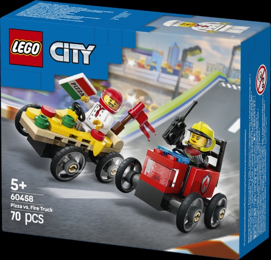 Slika LEGO® CITY Auto dostavljača pizze vs. vatrogasno vozilo u utrci 60458 