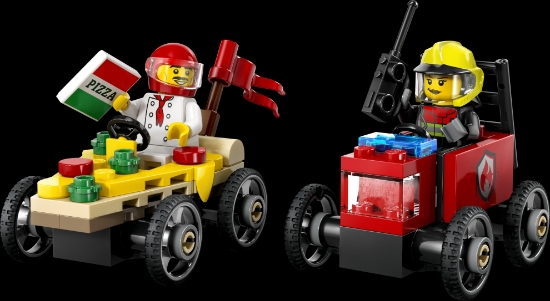 Slika LEGO® CITY Auto dostavljača pizze vs. vatrogasno vozilo u utrci 60458 