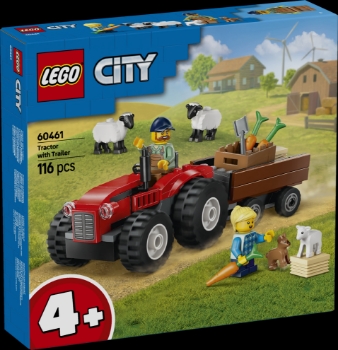 Slika LEGO® CITY 60461 Crveni traktor s prikolicom i ovce