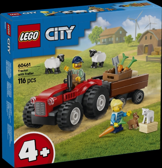 Slika LEGO® CITY 60461 Crveni traktor s prikolicom i ovce