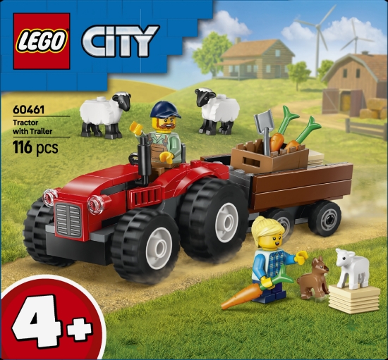 Slika LEGO® CITY 60461 Crveni traktor s prikolicom i ovce