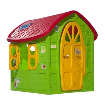 Slika Kućica za igru, 120x113x111cm, zeleno-žuta