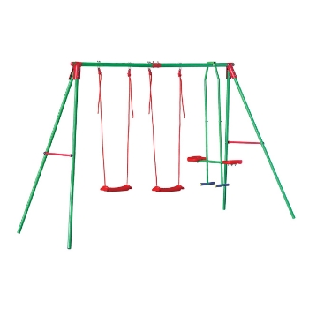 Slika Kombi metalna ljuljačka za djecu, 3u1, 327x139x200cm