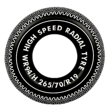 Slika Kolut s uzorkom auto gume, 90 cm